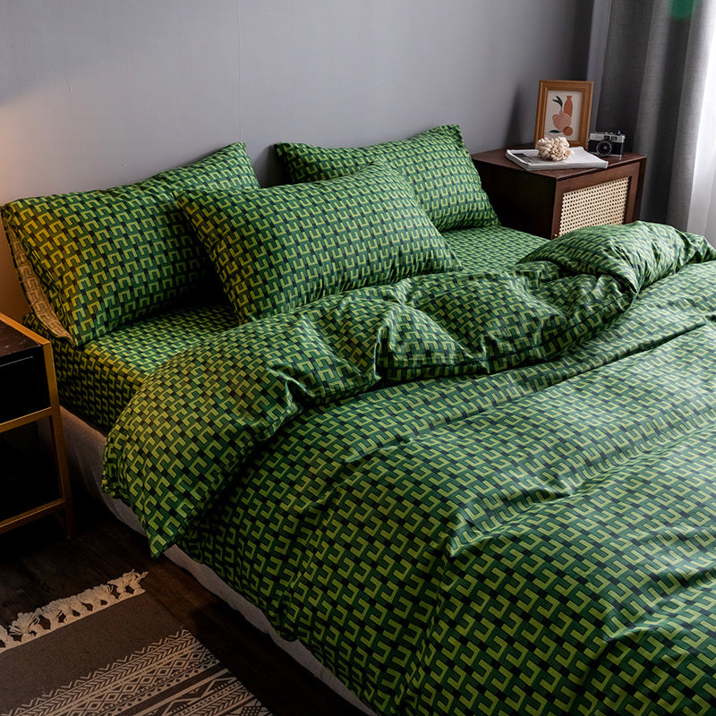 Pure Cotton Fitted Sheet and Quilt Cover Set